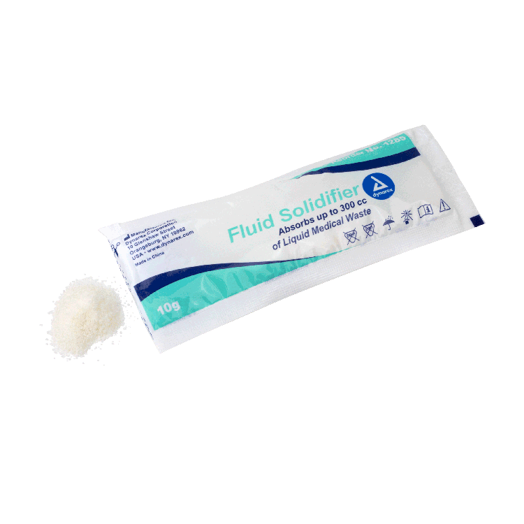 Dynarex Fluid Solidifier, 10g Pouch, 200pcs/case (200 Count)