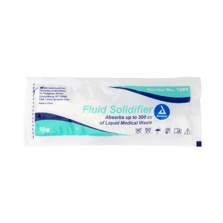 Dynarex Fluid Solidifier, 10g Pouch, 200pcs/case (200 Count)