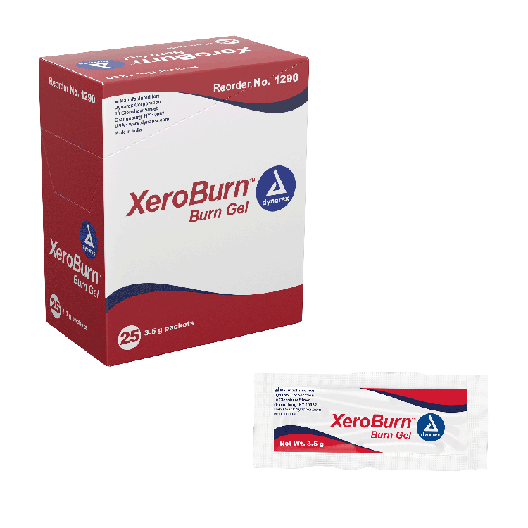 Dynarex XeroBurn Burn Gel, 3.5 g Packet, 25ea/bx, 24bxs/case (600 Count)