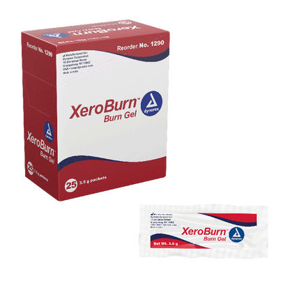 Dynarex XeroBurn Burn Gel, 3.5 g Packet, 25ea/bx, 24bxs/case (600 Count)