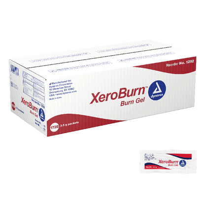 Dynarex XeroBurn Burn Gel, 3.5 g Packet, Bulk, 1728/case (1728 Count)