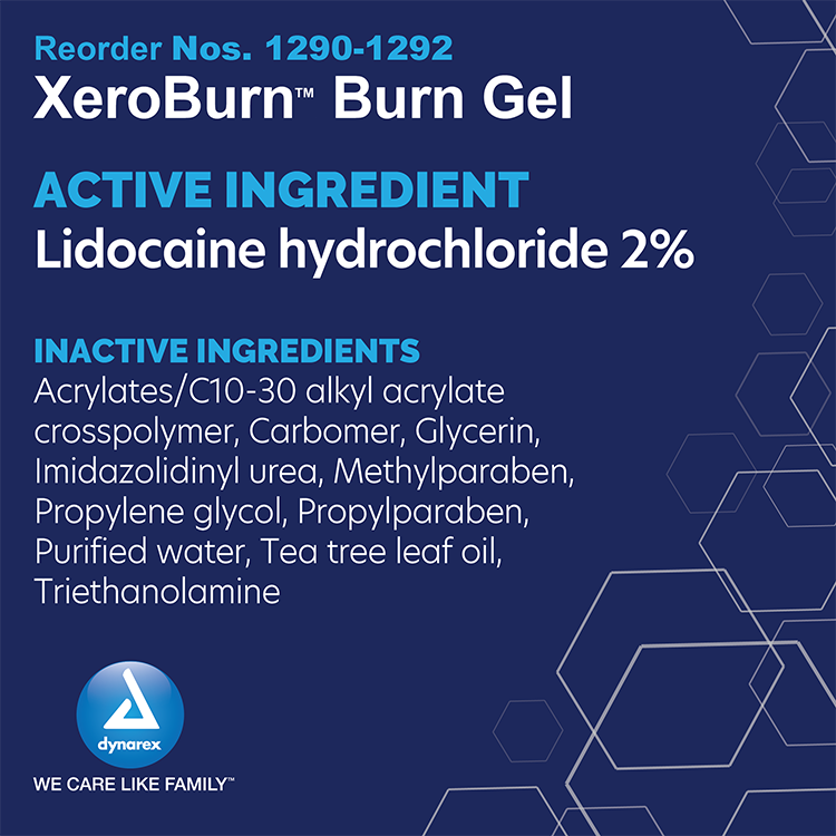 Dynarex XeroBurn Burn Gel, 3.5 g Packet, Bulk, 1728/case (1728 Count)