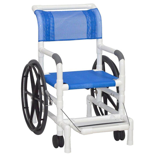 MJM International 130-18-24W-SL Self-Propelled Aquatic / Rehab Shower Transport Chair 18" Internal Width 250 Lbs Weight Capacity