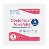 Dynarex Obstetrical Towelettes, 5" x 7", 100ea/bx, 10bxs/case (1000 Count)