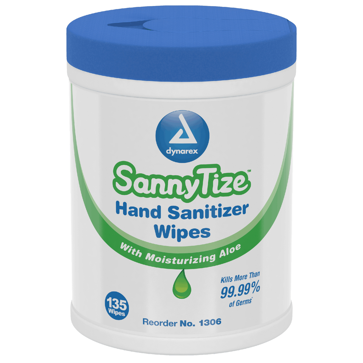 Dynarex Instant Hand Sanitizer, 5.9" x 7.5" Wipes, 12can/case (1620 Count)