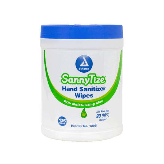 Dynarex Instant Hand Sanitizer, 5.9" x 7.5" Wipes, 12can/case (1620 Count)