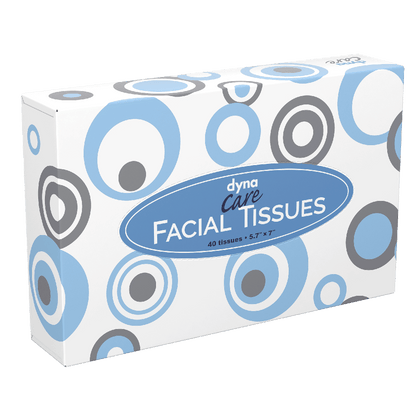 DynaCare Facial Tissues, 5.7" x 7", 200bxs/case (8000 Count)