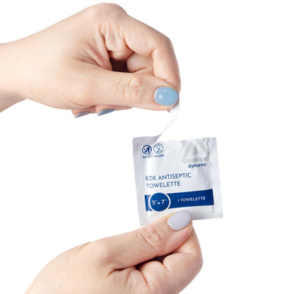 BZK Antiseptic Towelettes, 5" x 7", 50ea/bx, 20bxs/case (1000 Count)