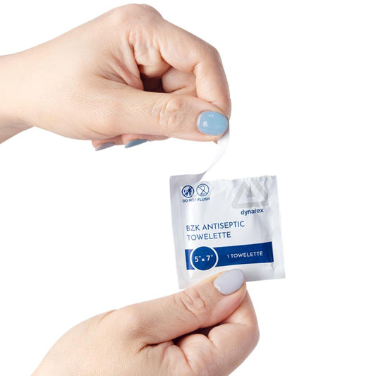 BZK Antiseptic Towelettes, 5" x 7", 50ea/bx, 20bxs/case (1000 Count)
