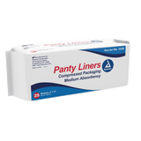 Dynarex Panty Liners, Sq End w/ Adhesive Tab - 25ea/bx, 10bxs/case (250 Count)
