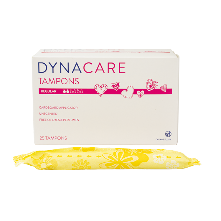 Dynarex Regular Tampons Cardboard Applicator, 6-9gr absorbency, 25ea/bx, 9bxs/case (225 Count)