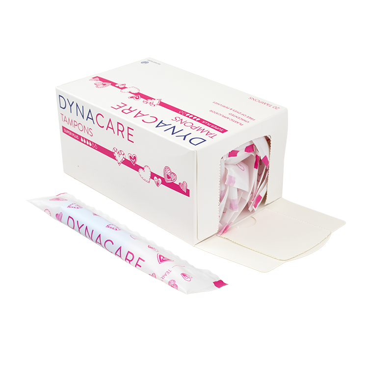Dynarex Super Plus Tampons Plastic Applicator, 12-15gr absorbency, 20ea/bx, 10bxs/case (200 Count)
