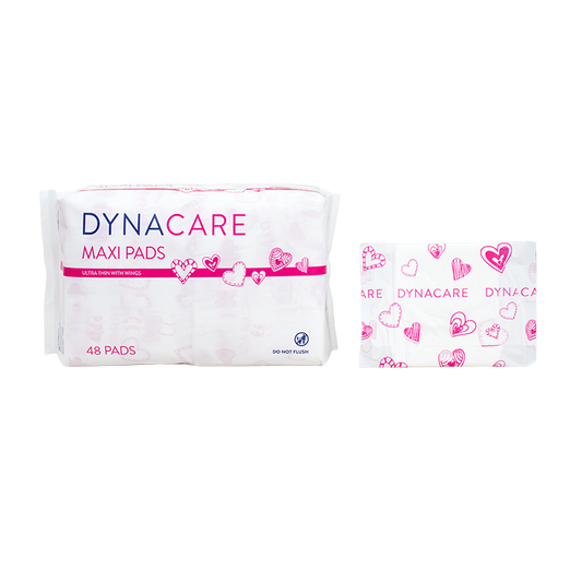 Dynacare Maxi Pads Ultra Thin with Wings, 48ea/bx, 2bxs/cs (96 Count)