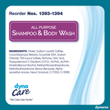 DynaCare All Purpose Shampoo and Body Wash, 8 oz. 48bot/case (48 Count)