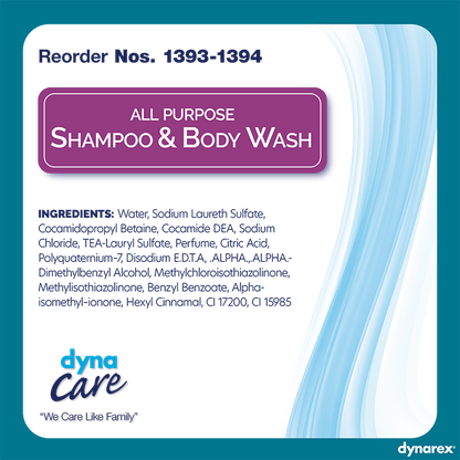 DynaCare All Purpose Shampoo & Body Wash, 1 gal. 4bot/case (4 Count)