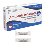 Dynarex Ammonia Inhalants (Ampule), 0.33cc, 10ea/bx, 50bxs/case (500 Count)