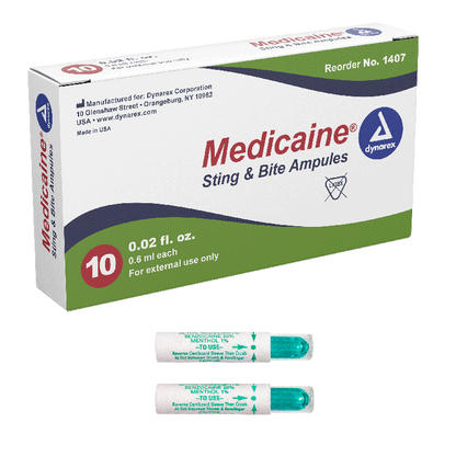 Dynarex Medicaine Insect Bite - Ampule, 6 cc, 10ea/bx, 50bxs/case (500 Count)