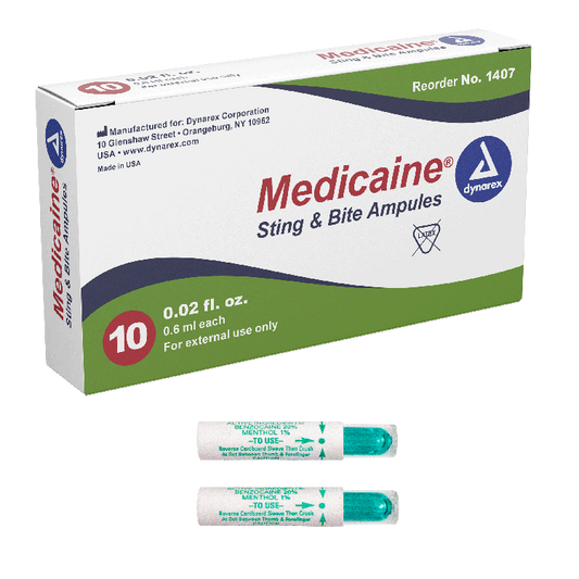 Dynarex Medicaine Insect Bite - Ampule, 6 cc, 10ea/bx, 50bxs/case (500 Count)