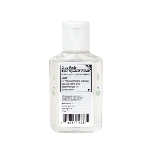 Dynarex Instant Hand Sanitizer, 2 oz. Square Bottle, 24bot/bx, 6bxs/case (144 Count)