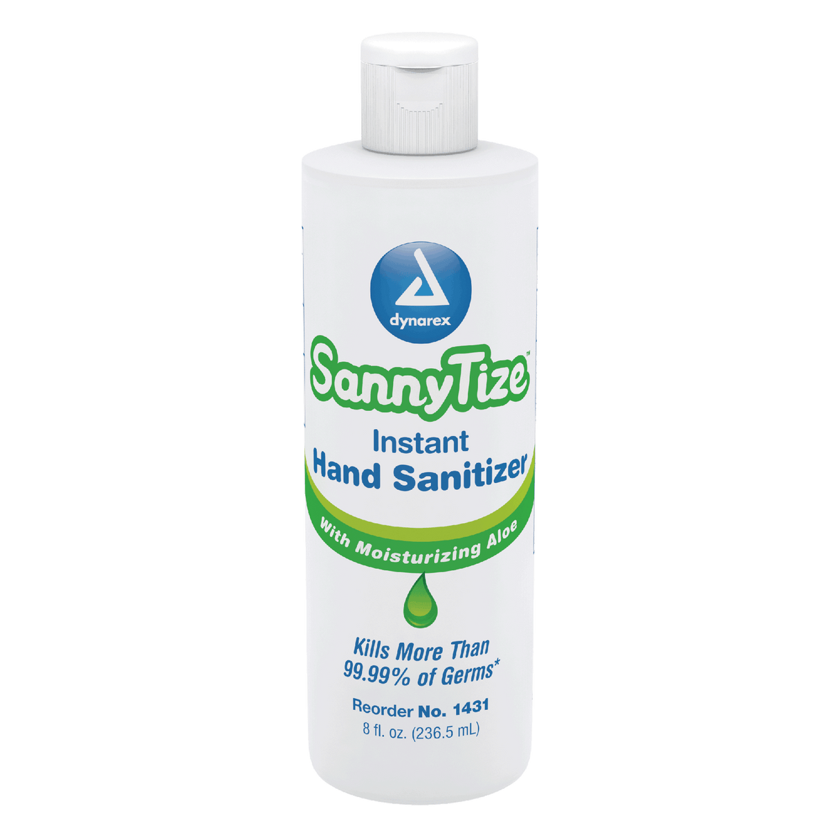 Dynarex SannyTize Instant Hand Sanitizer, 8 oz. Round Bottle, 48bot/case (48 Count)