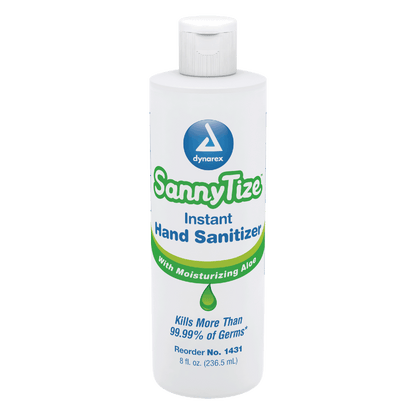 Dynarex SannyTize Instant Hand Sanitizer, 8 oz. Round Bottle, 48bot/case (48 Count)