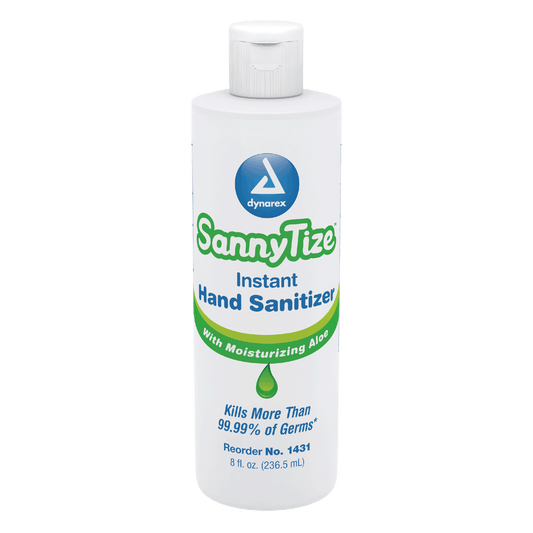 Dynarex SannyTize Instant Hand Sanitizer, 8 oz. Round Bottle, 48bot/case (48 Count)