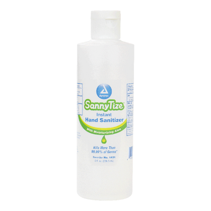 Dynarex SannyTize Instant Hand Sanitizer, 8 oz. Round Bottle, 48bot/case (48 Count)