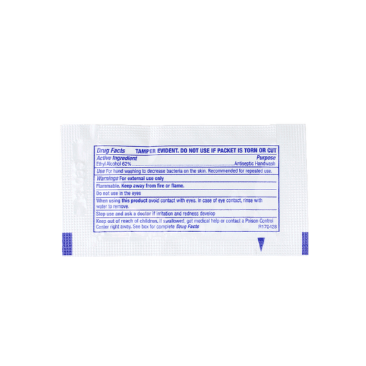 Dynarex SannyTize Instant Hand Sanitizer, 0.9 g Packet, 144ea/bx, 12bxs/case (1728 Count)