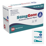 Dynarex StingGone Protective Barrier Wipes, 50ea/bx, 20bxs/case (1000 Count)