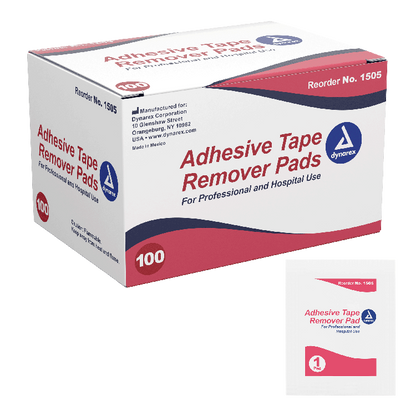 Dynarex Adhesive Tape Remover Pad, 100ea/bx, 10bxs/case (1000 Count)