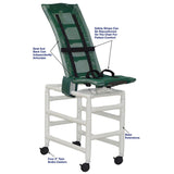 MJM International 191-LC-A-B Articulating bath chair (LARGE), with double base & casters (fully adjustable), 180 lbs weight capacity