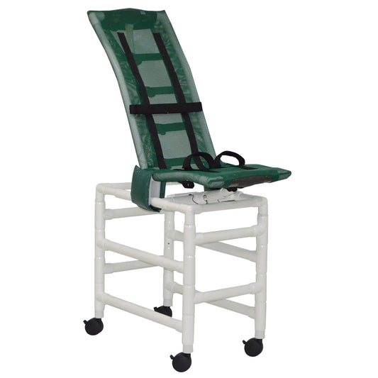 MJM International 191-LC-A-B Articulating bath chair (LARGE), with double base & casters (fully adjustable), 180 lbs weight capacity