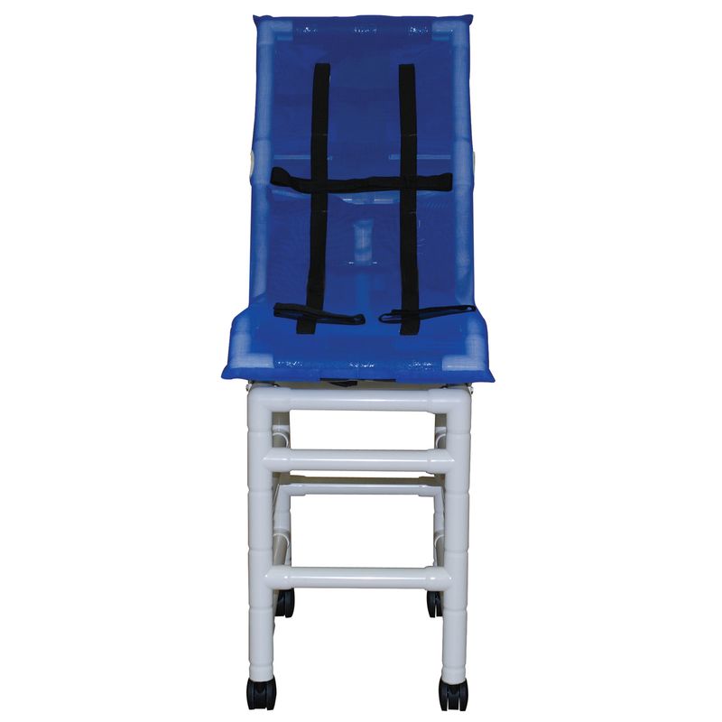 MJM International 191-LC-B Reclining bath / shower chair (LARGE), with dual base & casters, 180 lbs weight capacity