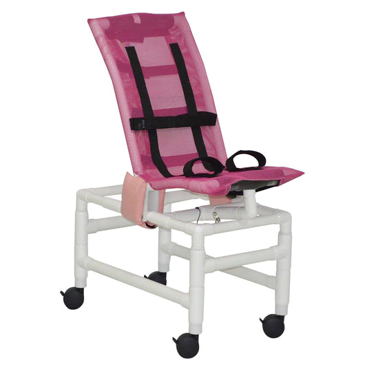 MJM International 191-MC-A Articulating bath chair (MEDIUM), with base & casters (fully adjustable), 130 lbs weight capacity