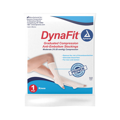 Dynarex DynaFit Compression Stockings - 12pairs/bx, 5bxs/case (60 Pairs)