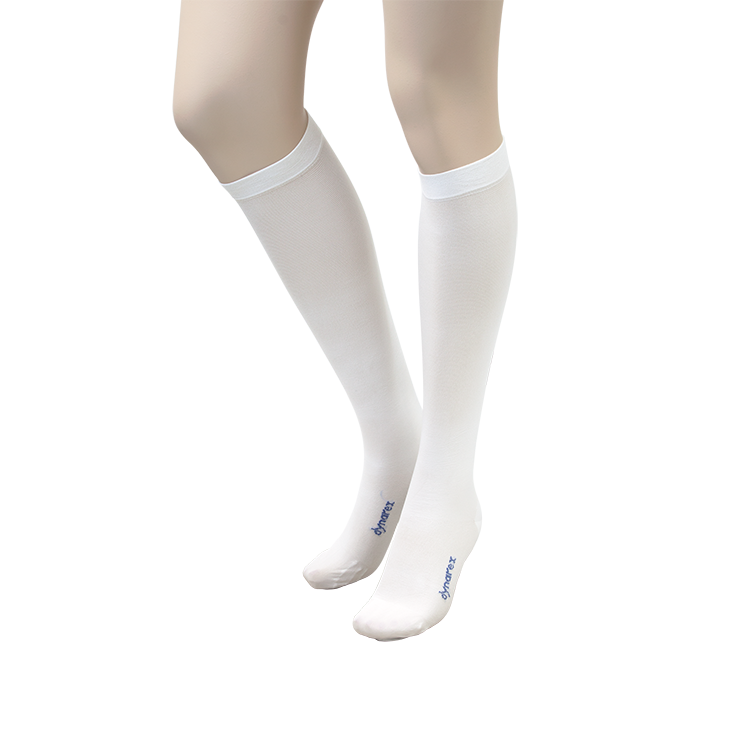 Dynarex DynaFit Compression Stockings - Knee, Medium, 12pairs/bx, 5bxs/case (60 Pairs)