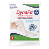 Dynarex DynaFit Compression Stockings - Thigh, Medium, 12pairs/bx, 5bxs/case (60 Pairs)