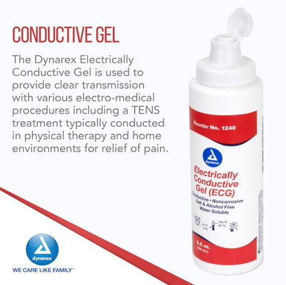 Dynarex Electrically Conductive Gel (ECG), 8.5 oz. Bottle, 12/case (12 Count)