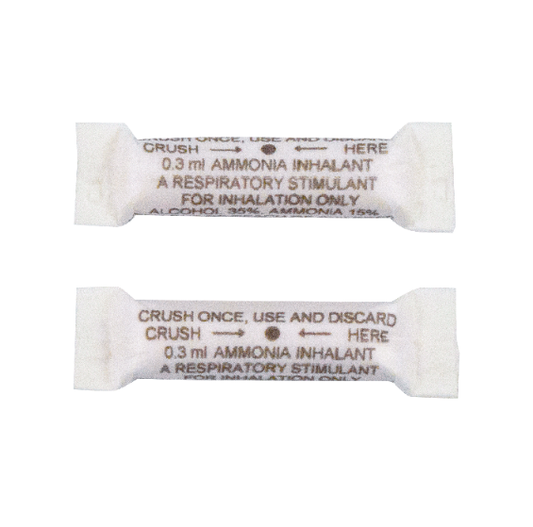 Dynarex Ammonia Inhalants (Ampule), 0.33cc, 10ea/bx, 50bxs/case (500 Count)