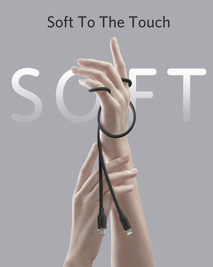 Anker <b>641</b> USB-C to Lightning Cable (Flow, 3 ft Silicone)