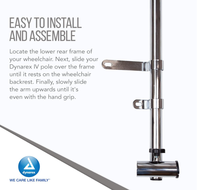 Dynarex Universal Telescoping IV Pole, 10pcs/case (10 Count)