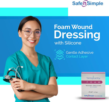 Safe N Simple Simpurity Silicone Foam Wound Dressing (192 Count)