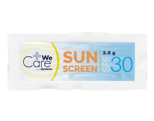 Dynarex Sunscreen, 3.5 g Sachet, 25/bx, 24bxs/case (600 Count)