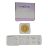 Safe N Simple 2- Piece Wafer Extended Wear with Tape Collar White 57mm 2 1/4" Flange Cut to Fit (40 Count)