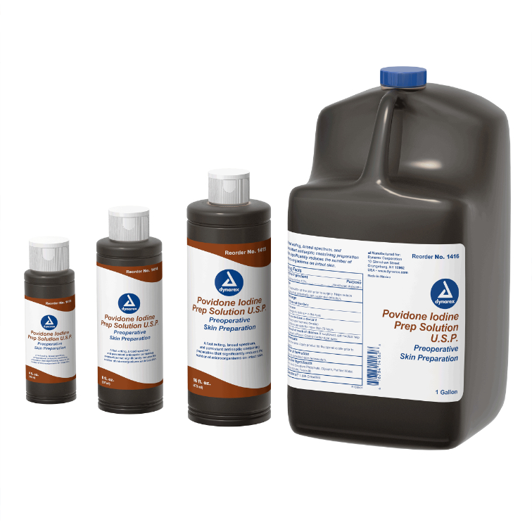 Dynarex Povidone Iodine Prep Solution Bottle
