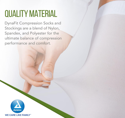 Dynarex DynaFit Compression Stockings - Thigh, X-Large, 12pairs/bx, 5bxs/case (60 Pairs)