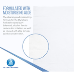 DynaCare Flushable Wipes - Adult, 9" x 13" Tub, 9tubs/case (540 Count)