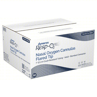 Dynarex Resp-O2 Nasal Oxygen Cannula, Flared Tip (50 Count)