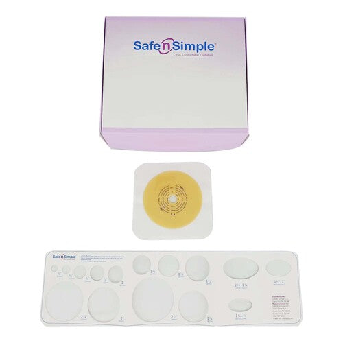 Safe N Simple 2- Piece Flat Wafer Standard Wear Tape Collar White, Flange Cut to Fit (80 Count)