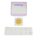 Safe N Simple 2- Piece Flat Wafer Standard Wear Tape Collar White, Flange Cut to Fit (80 Count)